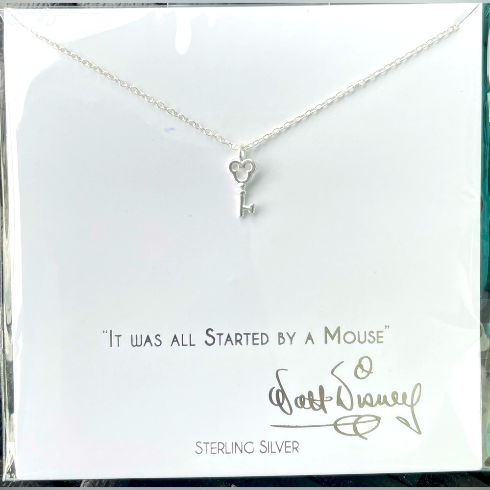 ISO: Disney Mickey Key Necklace - It Was All Started By A Mouse - Silver